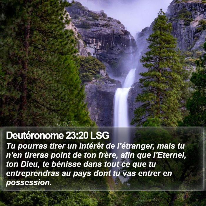 Deutéronome 23:20 LSG Bible Study