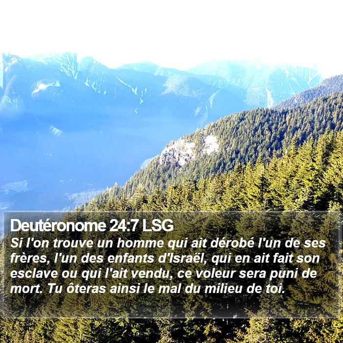 Deutéronome 24:7 LSG Bible Study