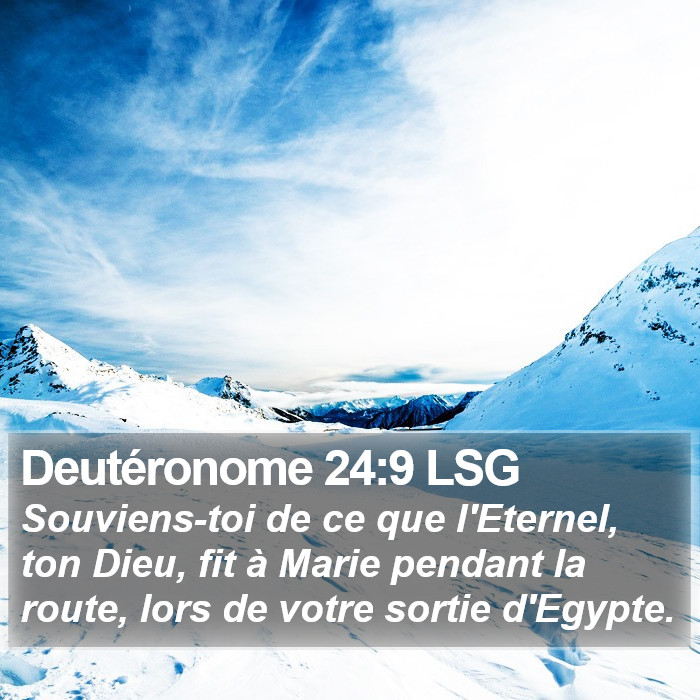 Deutéronome 24:9 LSG Bible Study