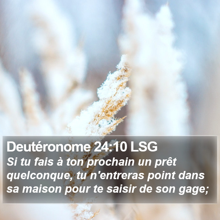 Deutéronome 24:10 LSG Bible Study