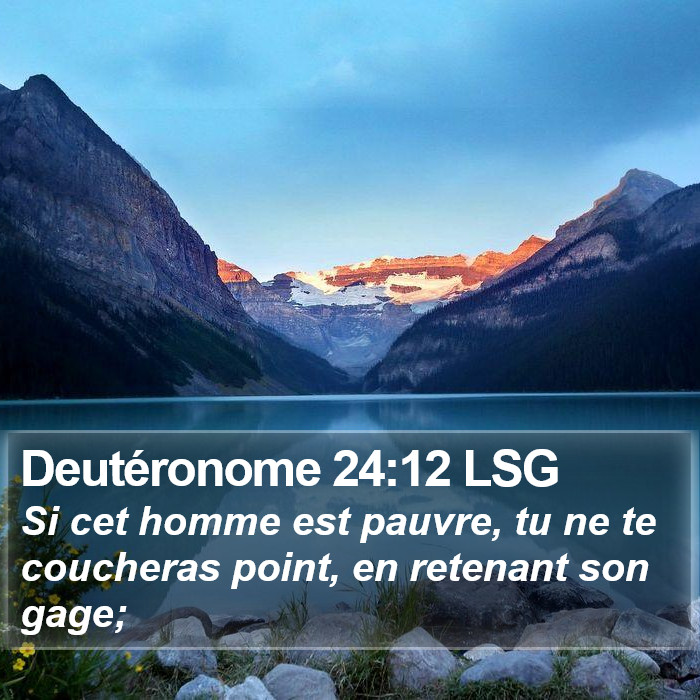 Deutéronome 24:12 LSG Bible Study