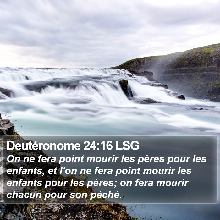 Deutéronome 24:16 LSG Bible Study