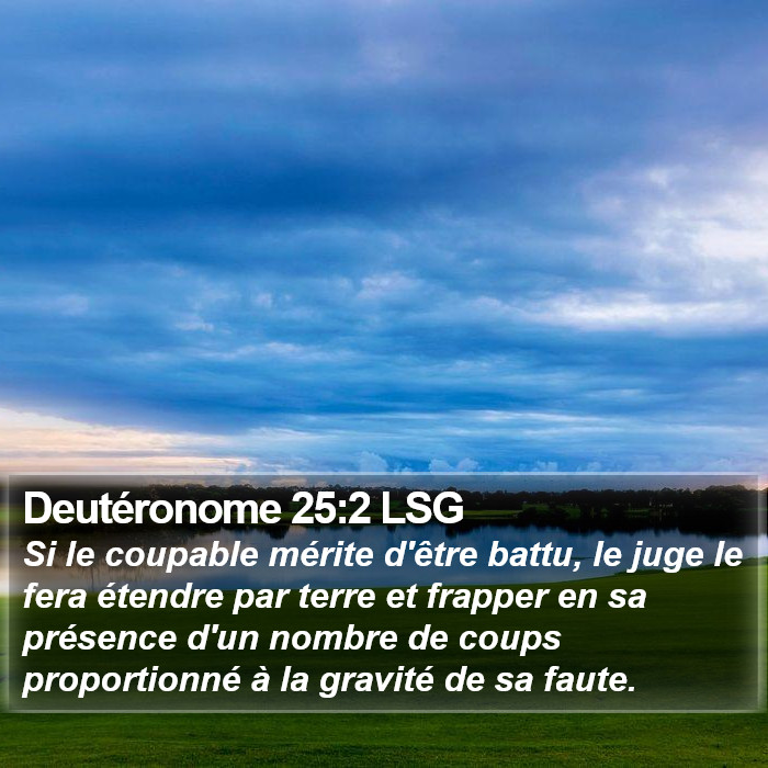 Deutéronome 25:2 LSG Bible Study