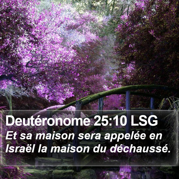 Deutéronome 25:10 LSG Bible Study