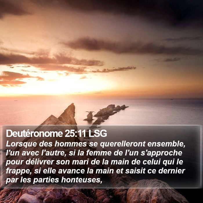 Deutéronome 25:11 LSG Bible Study