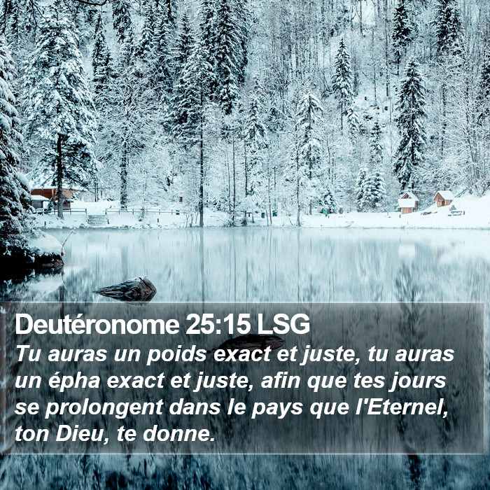 Deutéronome 25:15 LSG Bible Study
