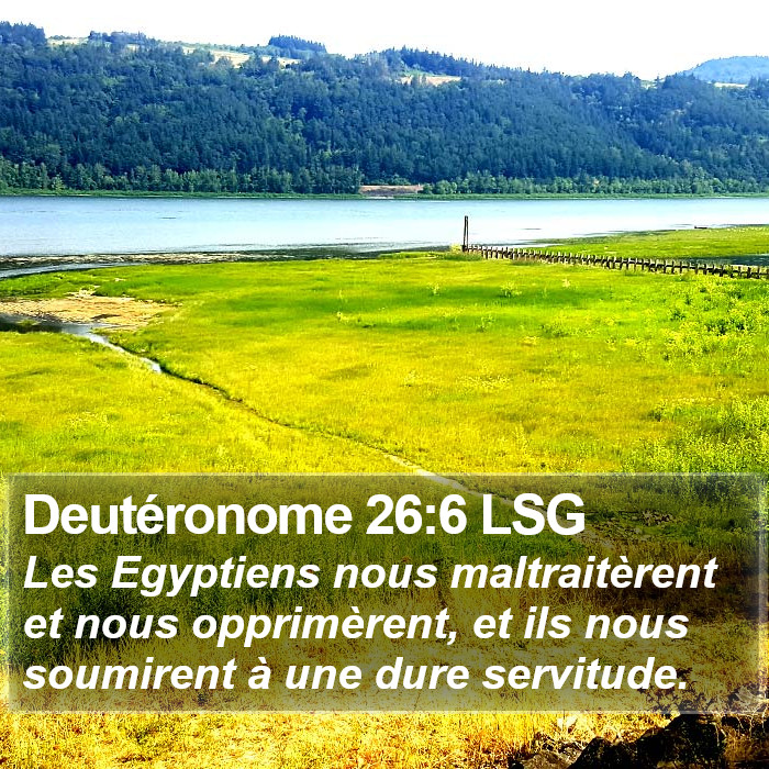Deutéronome 26:6 LSG Bible Study