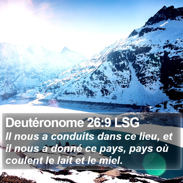 Deutéronome 26:9 LSG Bible Study