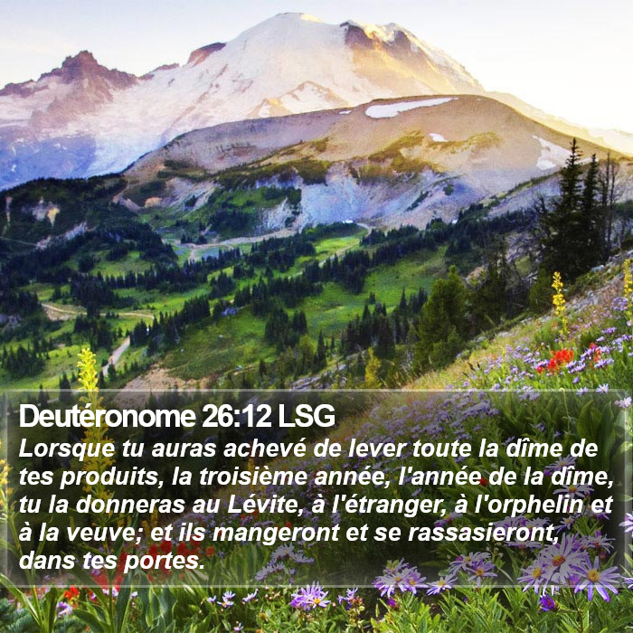 Deutéronome 26:12 LSG Bible Study