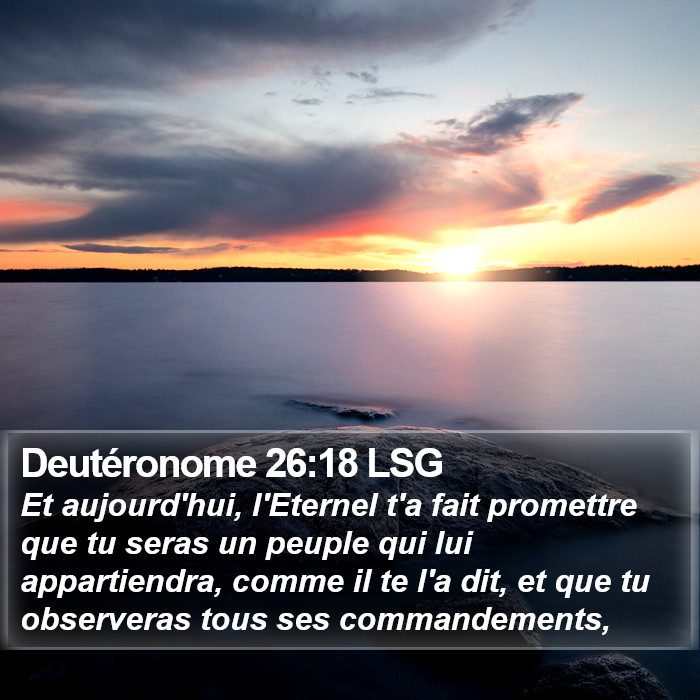 Deutéronome 26:18 LSG Bible Study
