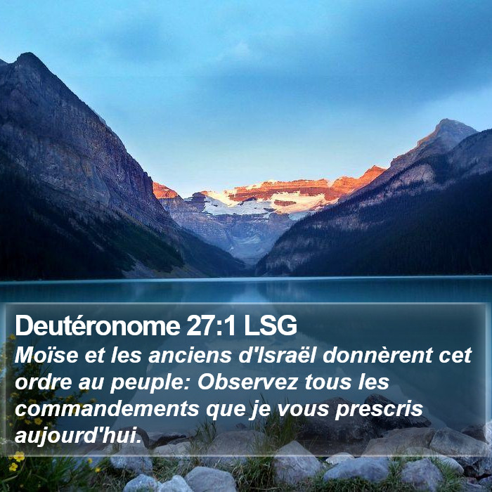 Deutéronome 27:1 LSG Bible Study