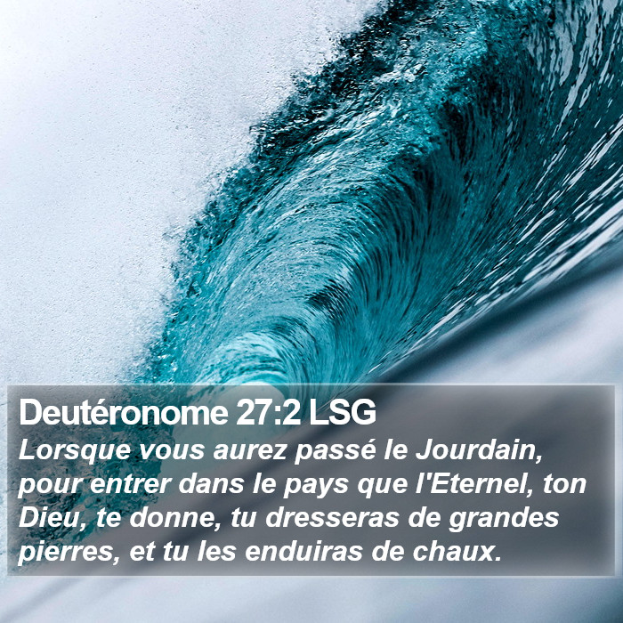 Deutéronome 27:2 LSG Bible Study