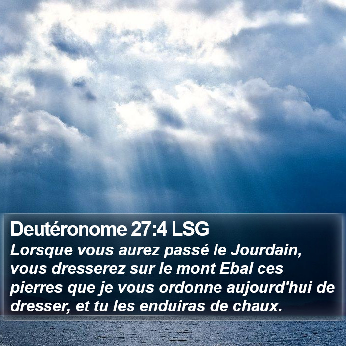 Deutéronome 27:4 LSG Bible Study