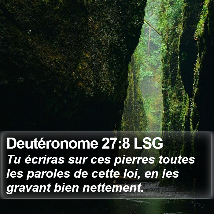 Deutéronome 27:8 LSG Bible Study