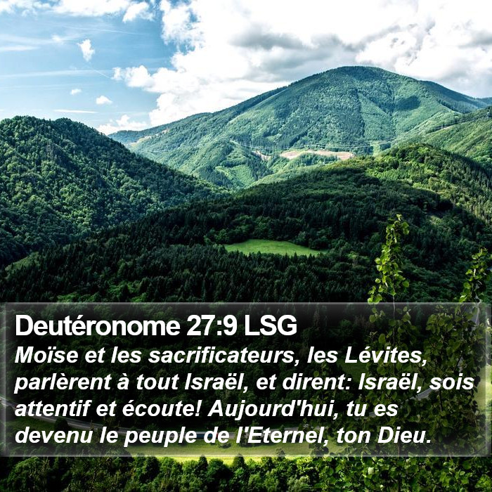 Deutéronome 27:9 LSG Bible Study