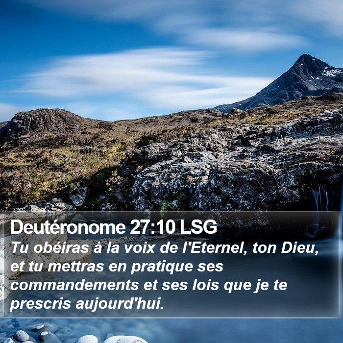 Deutéronome 27:10 LSG Bible Study