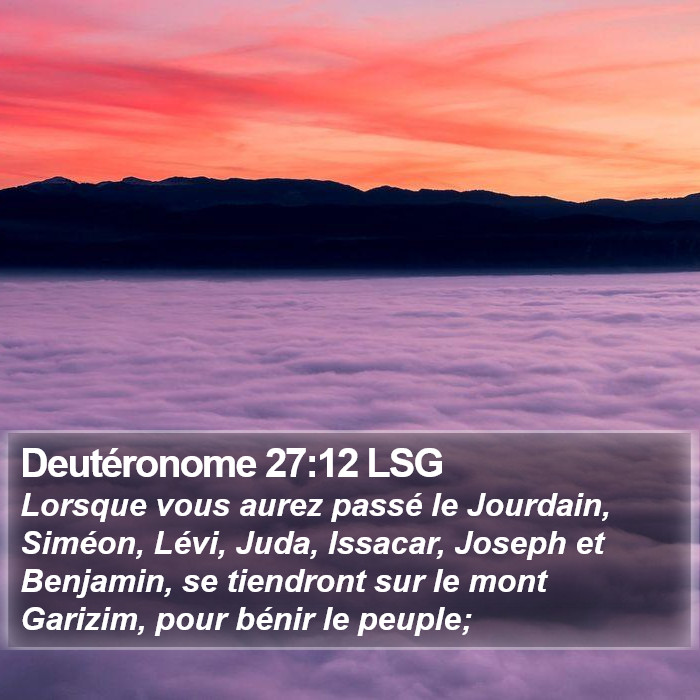 Deutéronome 27:12 LSG Bible Study