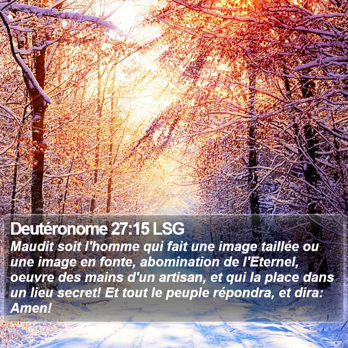 Deutéronome 27:15 LSG Bible Study