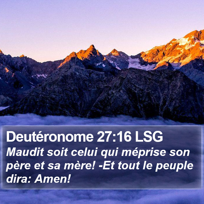 Deutéronome 27:16 LSG Bible Study