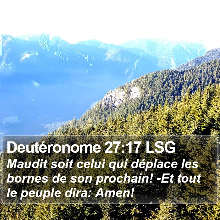 Deutéronome 27:17 LSG Bible Study