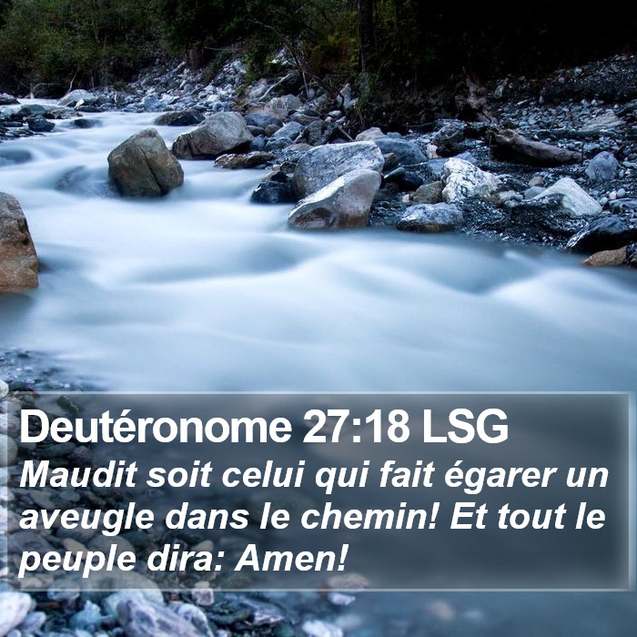 Deutéronome 27:18 LSG Bible Study