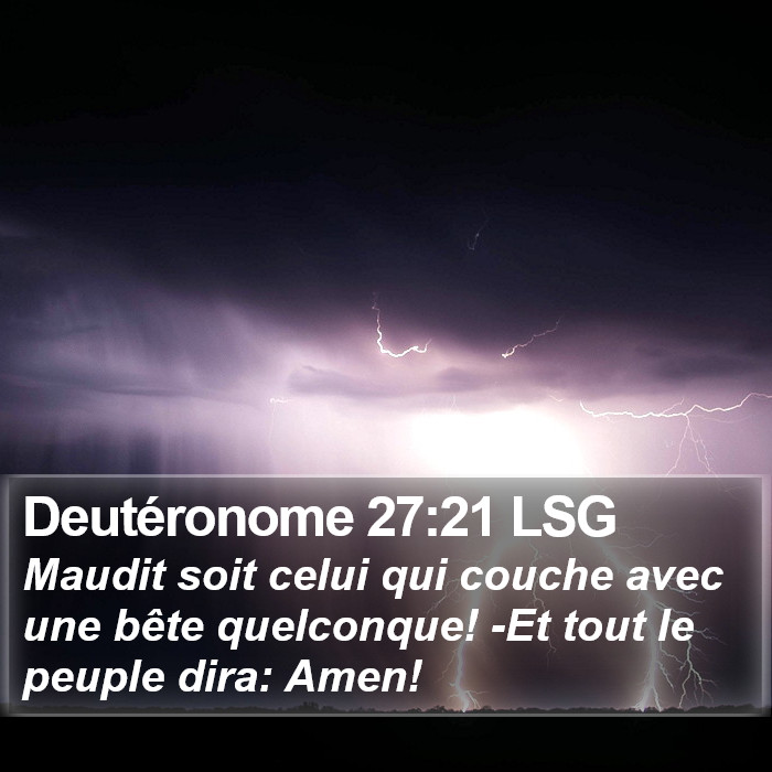 Deutéronome 27:21 LSG Bible Study