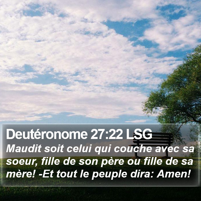 Deutéronome 27:22 LSG Bible Study