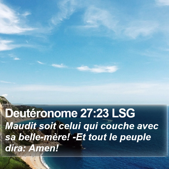 Deutéronome 27:23 LSG Bible Study