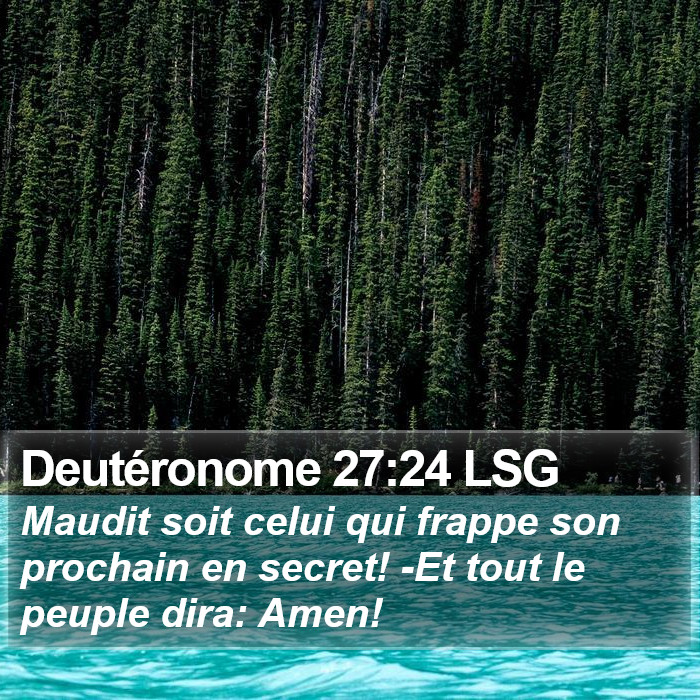 Deutéronome 27:24 LSG Bible Study