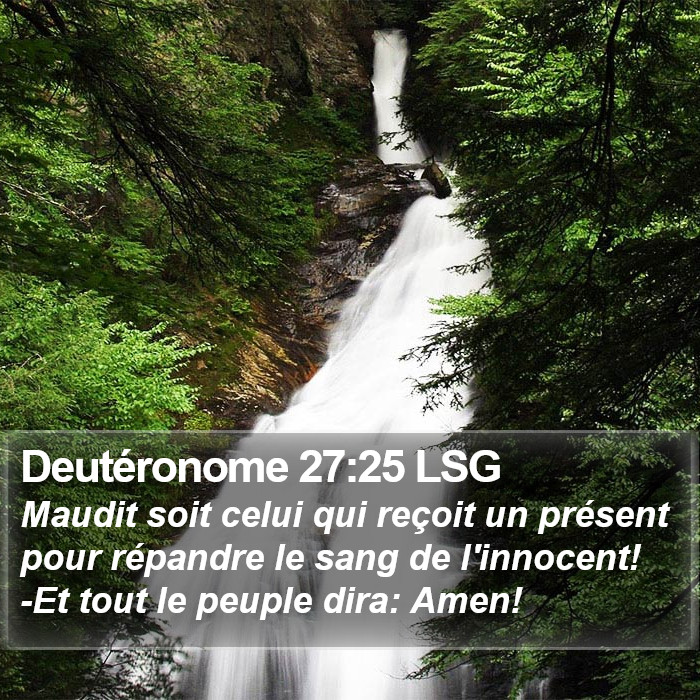 Deutéronome 27:25 LSG Bible Study