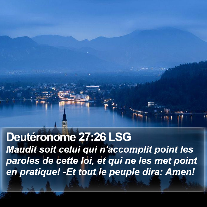 Deutéronome 27:26 LSG Bible Study