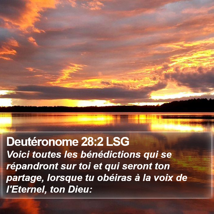 Deutéronome 28:2 LSG Bible Study