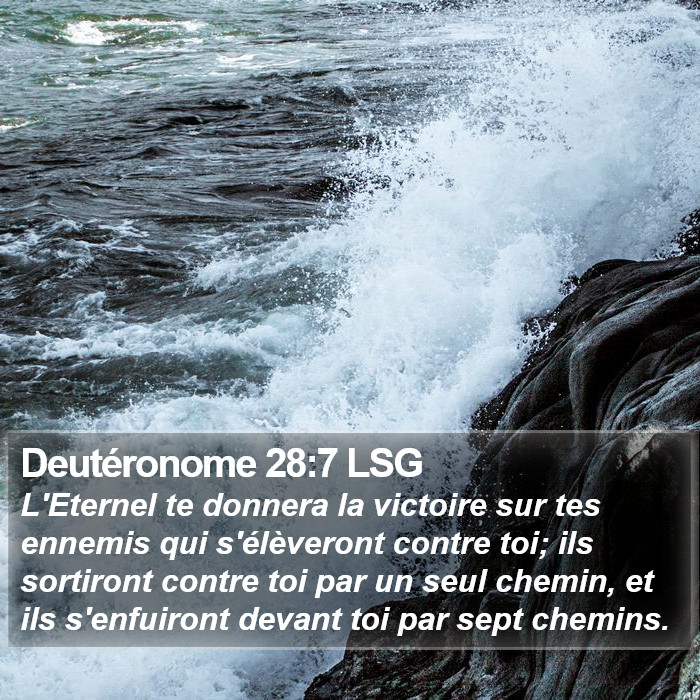Deutéronome 28:7 LSG Bible Study