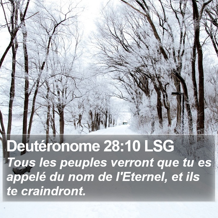 Deutéronome 28:10 LSG Bible Study