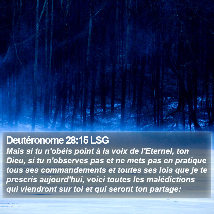 Deutéronome 28:15 LSG Bible Study