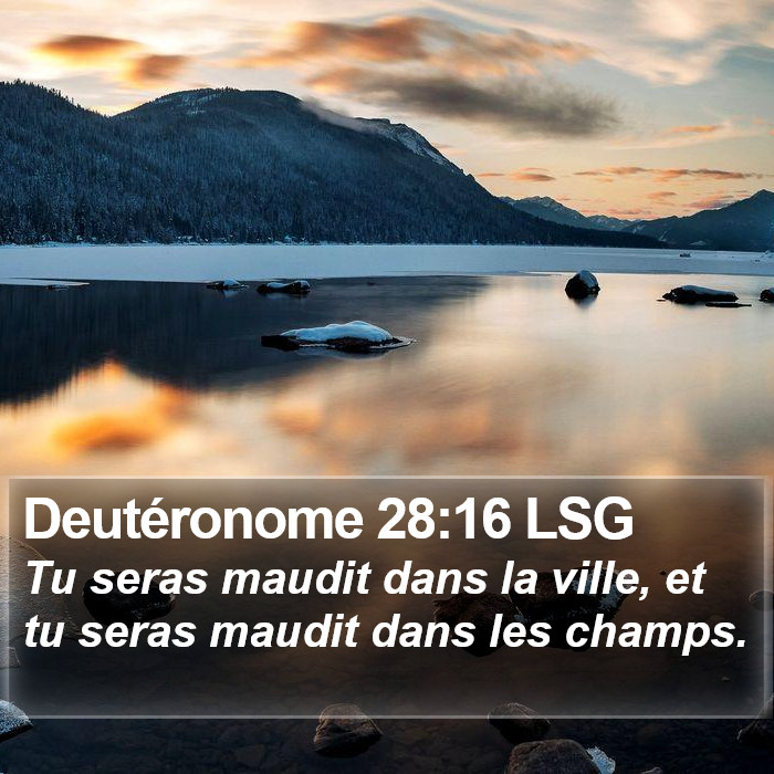 Deutéronome 28:16 LSG Bible Study