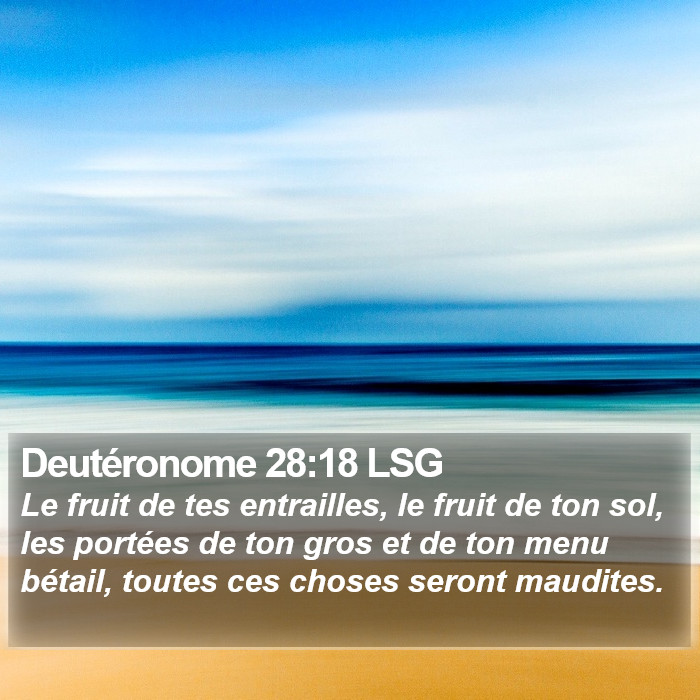 Deutéronome 28:18 LSG Bible Study