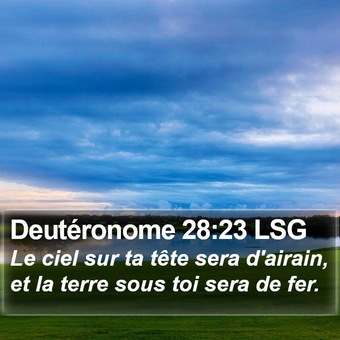 Deutéronome 28:23 LSG Bible Study