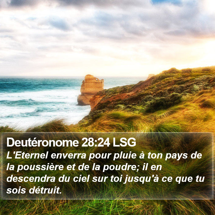Deutéronome 28:24 LSG Bible Study