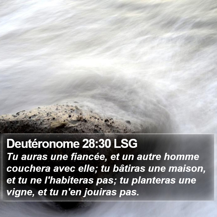 Deutéronome 28:30 LSG Bible Study