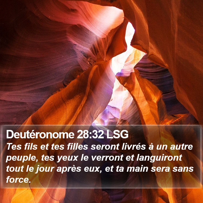Deutéronome 28:32 LSG Bible Study