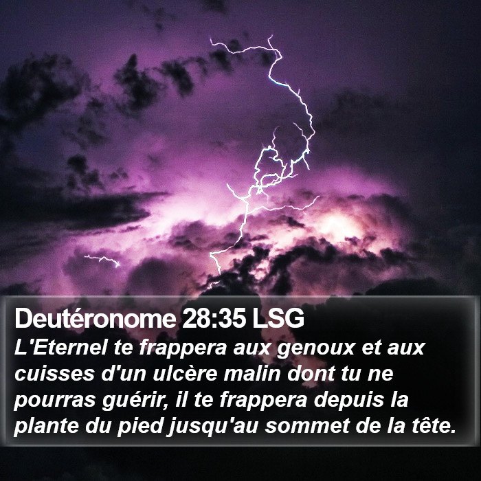 Deutéronome 28:35 LSG Bible Study