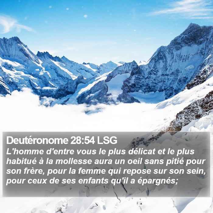 Deutéronome 28:54 LSG Bible Study