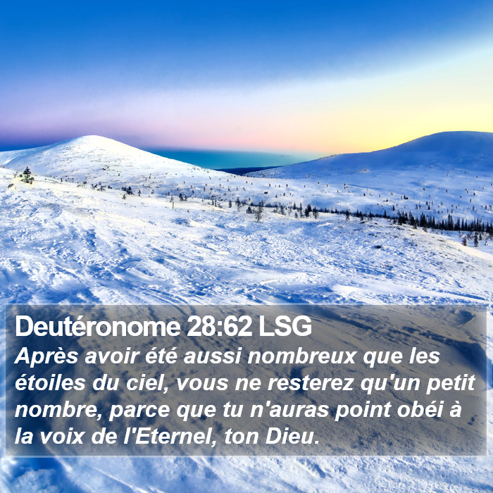 Deutéronome 28:62 LSG Bible Study