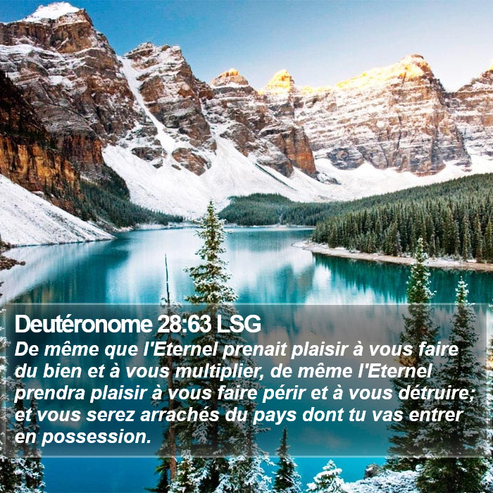 Deutéronome 28:63 LSG Bible Study