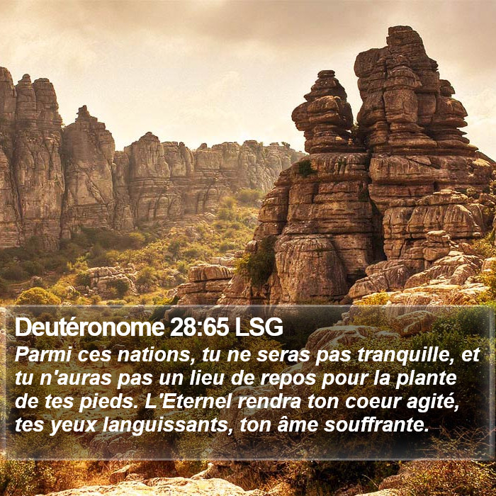 Deutéronome 28:65 LSG Bible Study