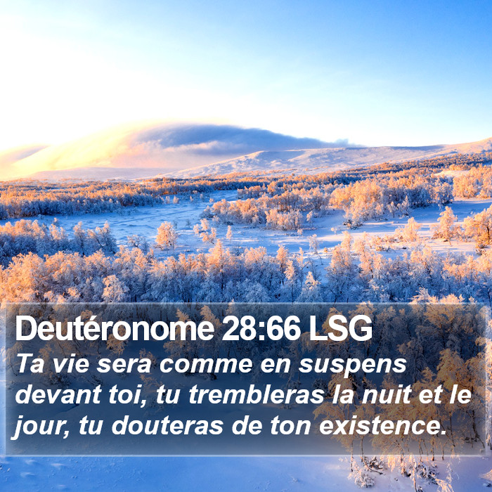 Deutéronome 28:66 LSG Bible Study