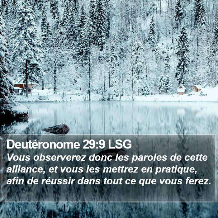 Deutéronome 29:9 LSG Bible Study