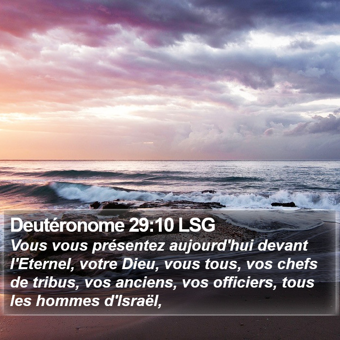 Deutéronome 29:10 LSG Bible Study