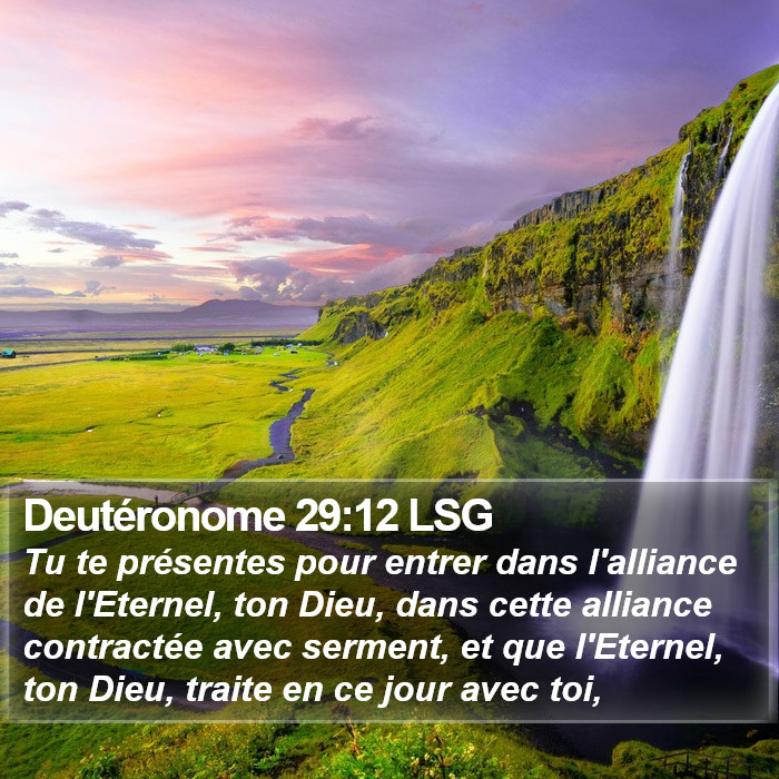 Deutéronome 29:12 LSG Bible Study